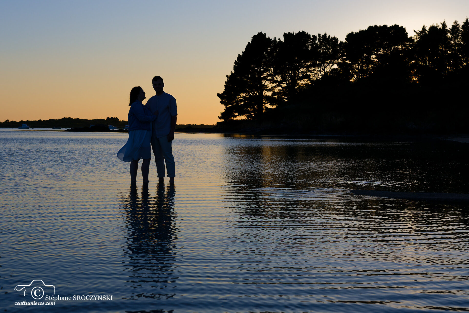 Couple sur l'eau